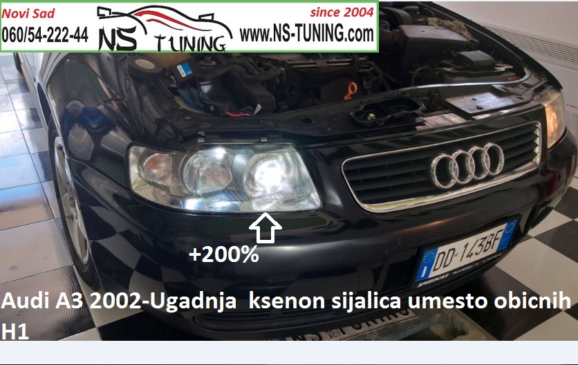 audi a3 8l 2001 2002 2003 godiste slabi farovi jace sijalice xenon h1 ugradnja t10 led pozicije novi sad ns tuning
